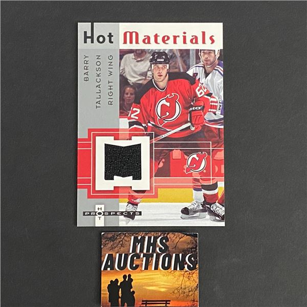 BARRY TALLACKSON 2006 FLEER HOCKEY JERSEY CARD (ref43)