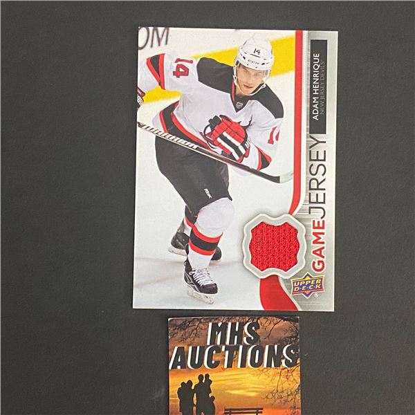 ADAM HENRIQUE 2014-15 UPPER DECK DEVILS SERIES 1 JERSEY CARD (ref59)