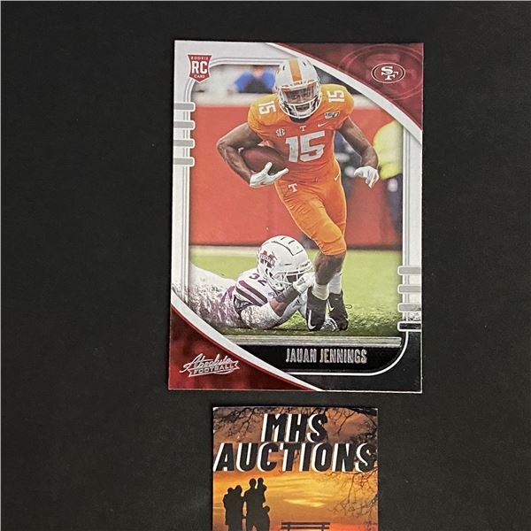 JAUAN JENNINGS 2020 PANINI FOOTBALL ROOKIE CARD (ref87)