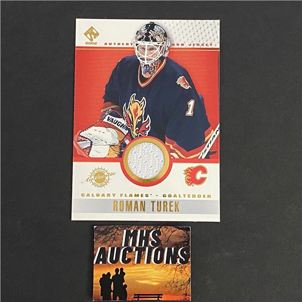 ROMAN TUREK 2002 PACIFIC HOCKEY JERSEY CARD (ref98)