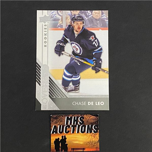 CHASE DE LEO 2016-17 UD OVERTIME HOCKEY ROOKIE CARD (ref101)