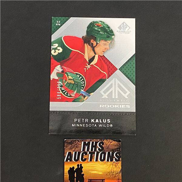 PETR KALUS 2007-08 SP GAME USED HOCKEY ROOKIE CARD #588/999 ONLY 999 MADE IN THE WORLD! (ref108)