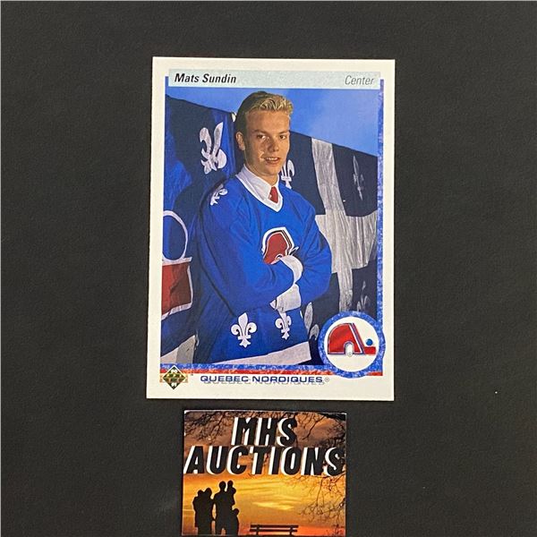 MATS SUNDIN 1990 UPPER DECK HOCKEY CARD (ref120)