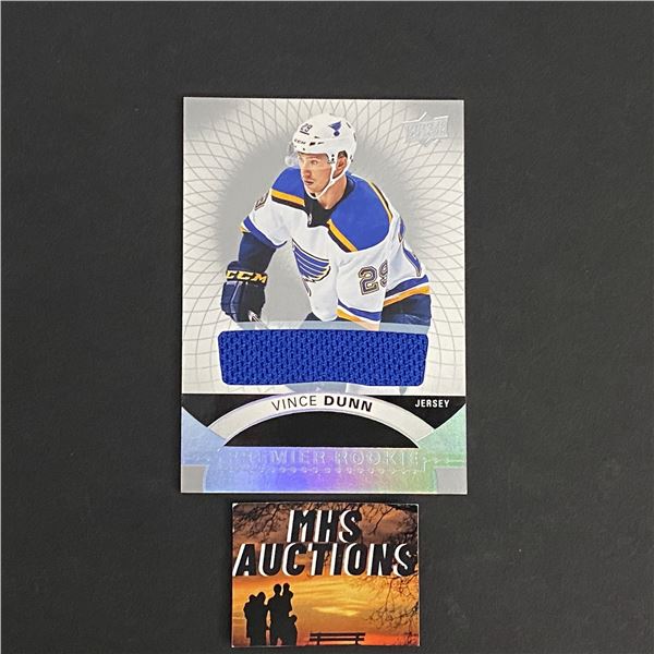 VINCE DUNN 2017-18 U.D PREMIER HOCKEY JERSEY CARD (ref125)