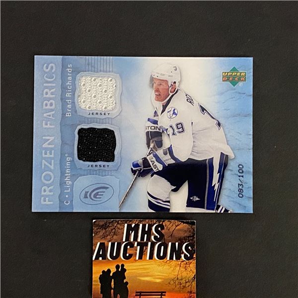 BRAD RICHARDS 2007-08 U.D ICE JERSEY CARD #083/100 ONLY 100 MADE IN THE WORLD (ref2799)