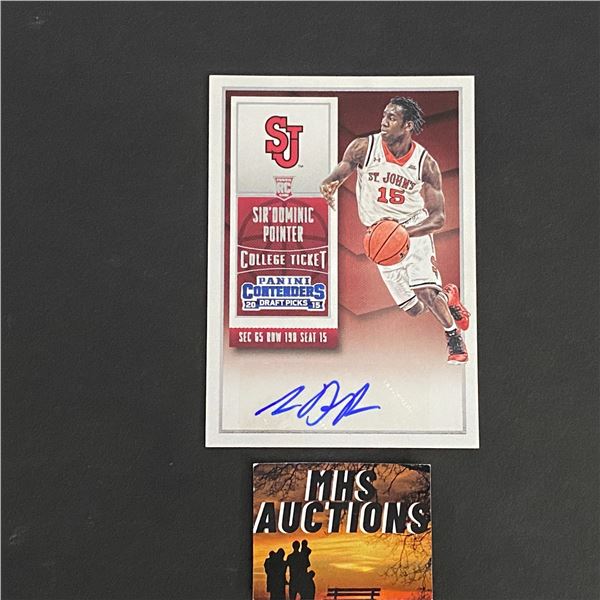 SIR'DOMINIC POINTER 2015 PANINI BASKETBALL AUTOGRAPH CARD (ref2819)