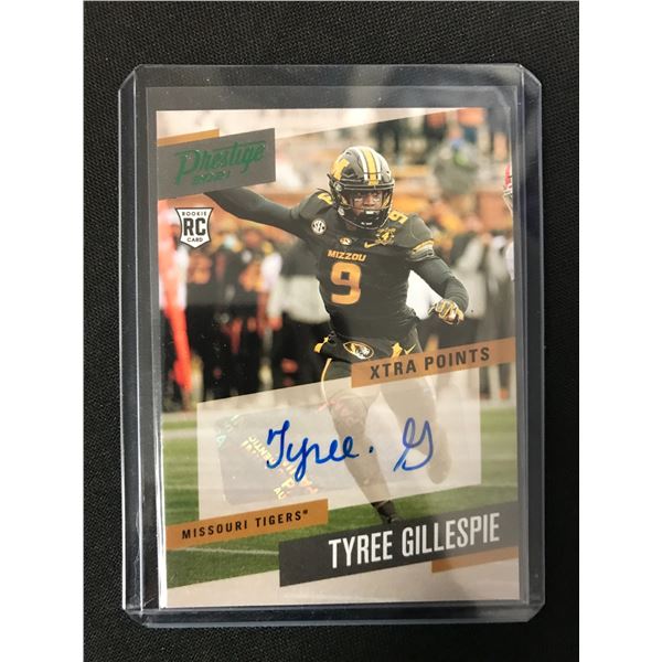 2021 PANINI CHRONICLES PRESTIGE DRAFT PICKS FOOTBALL #PS-TGI TYREE GILLESPIE RC AUTO