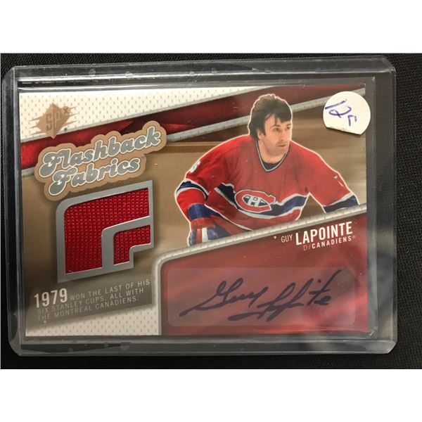 2005-06 UPPER DECK SPX HOCKEY #132 GUY LaPOINTE FLASHBACK FABRICS