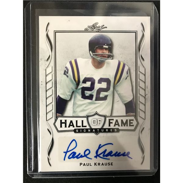 2021 LEAF DRAFT #HOF-PKI PAUL KRAUSE AUTHENTIC AUTO