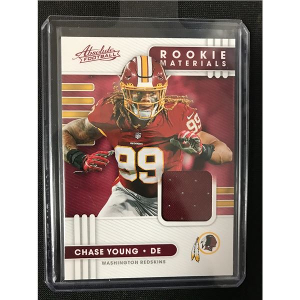 2020 PANINI ABSOLUTE FOOTBALL #16 CHASE YOUNG ROOKIE MATERIALS