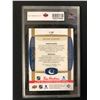 Image 2 : 2020-21 U.D TIM HORTONS #S-QH QUINN HUGHES NHL Signatures Auto (10 GEM MINT)