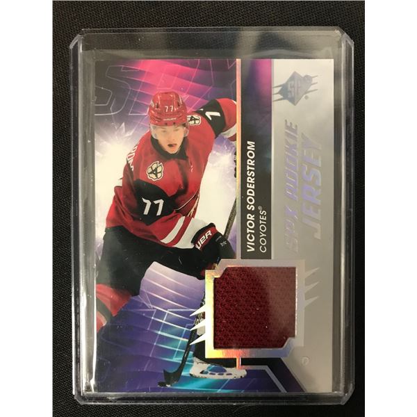 2020-21 UPPER DECK SPX HOCKEY #RJ-VS VICTOR SODERSTROM GAME USED JERSEY