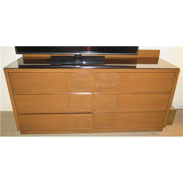 Large Samuelson Wooden Dresser Credenza w/ 6 Drawers 72"x24"x34"H