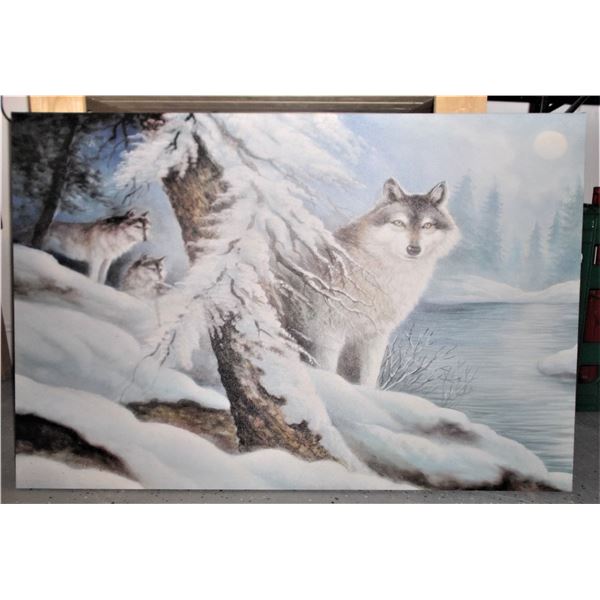 Wolves Art Canvas 2 x 3 Feet