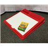 Image 1 : Children's Art Storage and Patterned Surfaces for Frottage Art Creations,  WITH NEW BOX OF CRAYONS