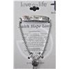 Image 1 : Love This Life Adjustable Bracelet - Faith, Hope, Love