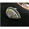 Image 2 : Sterling 0.925 Ring with Amethyst Copper Stone ,  US Size 8.5 (1.8cm diameter)