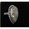 Image 4 : Sterling 0.925 Ring with Amethyst Copper Stone ,  US Size 8.5 (1.8cm diameter)