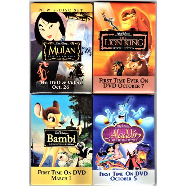 FOUR Disney DVD Release Pins