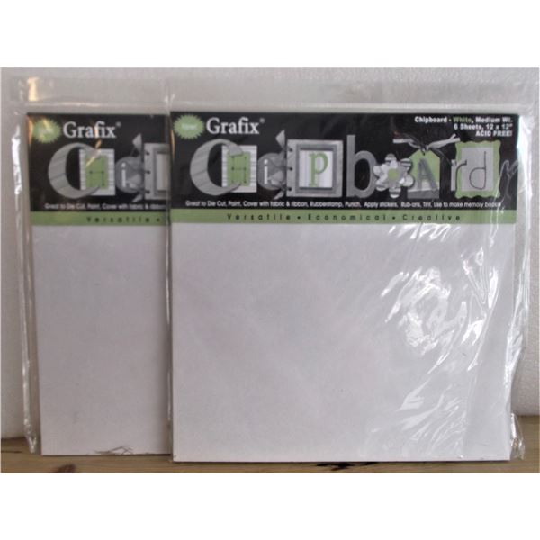 Grafix Brand Chipboard Sheets 12" by 12" - Two New Packages