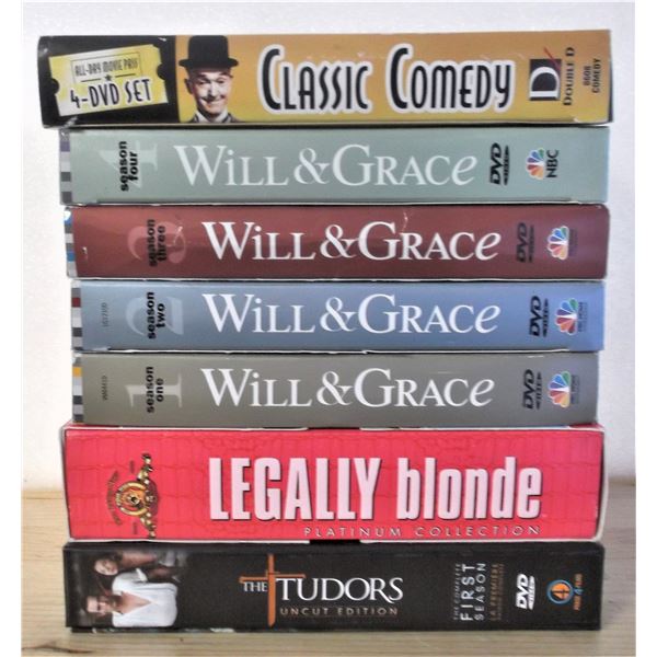 DVDs TV Shows: Will and Grace, The Tudors, etc.