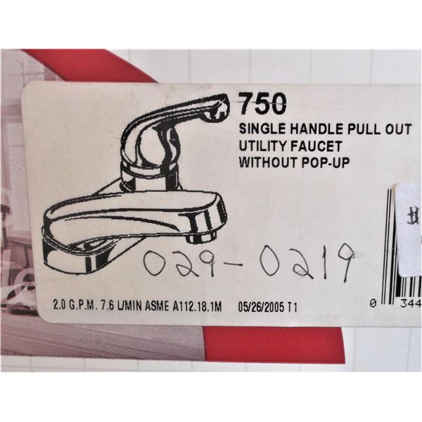 Delta Single Handle Pull Out Utility Faucet - In Box