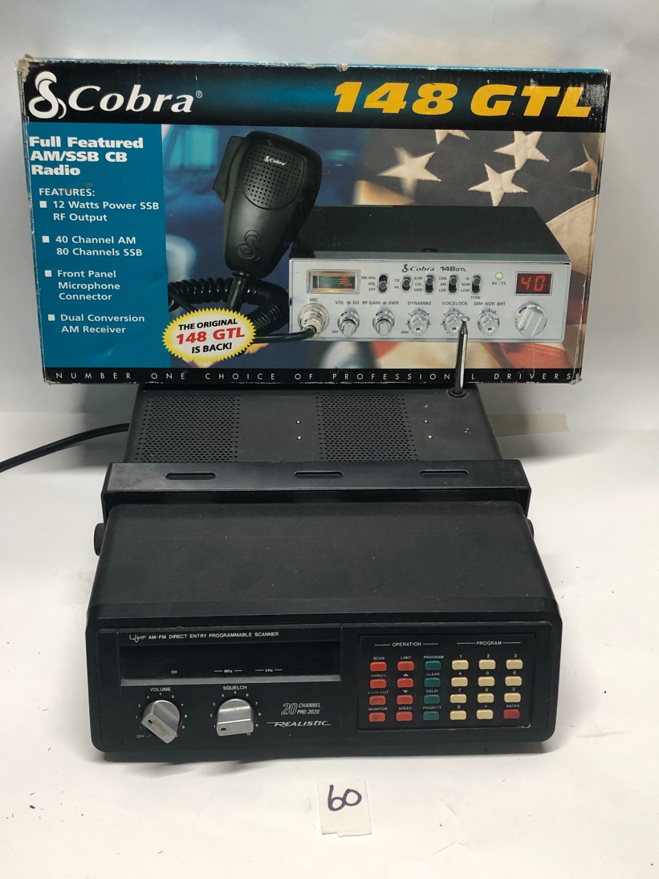 Cobra CB Radio (used) & Realistic 20 Channel scanner