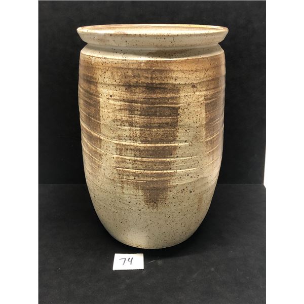 Large Thrown Ceramic Vessel approx: 12" Tall 7.5" wide