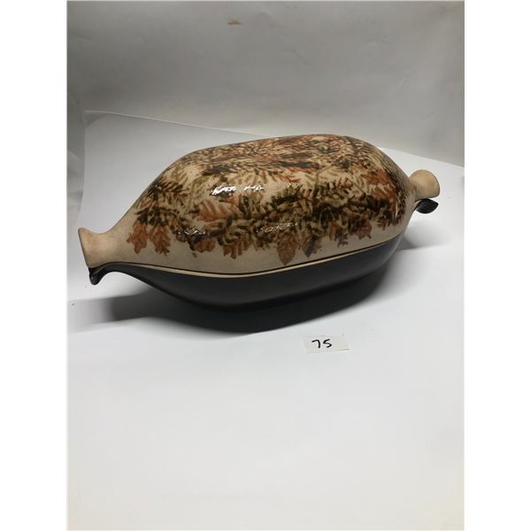 Cartier Large Clay Oven Cooker Casserole approx: 16"L 7.5"W 6.5"T