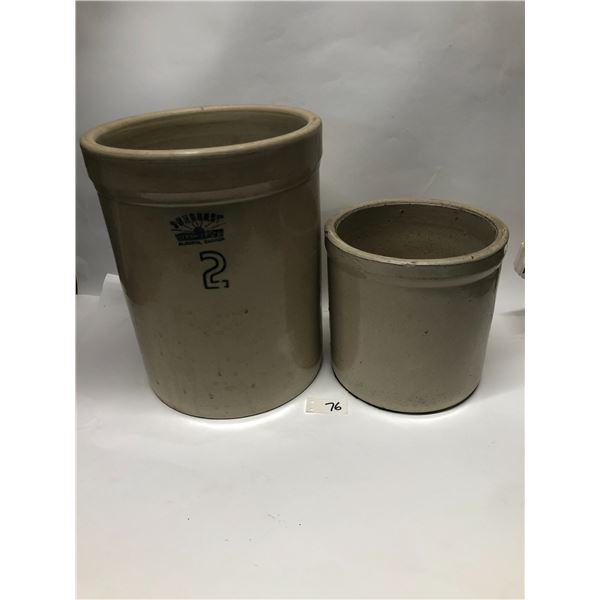 2 Crock Pots 2 Gallon Sunburst and one Gallon without logo