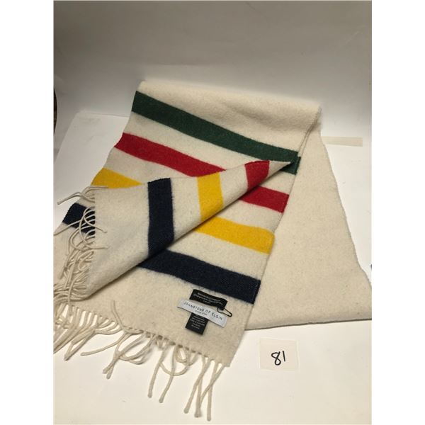 Hudson's Bay Company 100% Wool Scarf Approx 68" x 12"