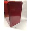 Image 5 : Vintage Red Metal Coleman Picnic Cooler approx: 18"x13"x10.5"