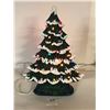 Image 2 : Ceramic Light up Christmas Tree Works Missing 2 bulbs 16.5"T 11"W