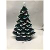 Image 4 : Ceramic Light up Christmas Tree Works Missing 2 bulbs 16.5"T 11"W