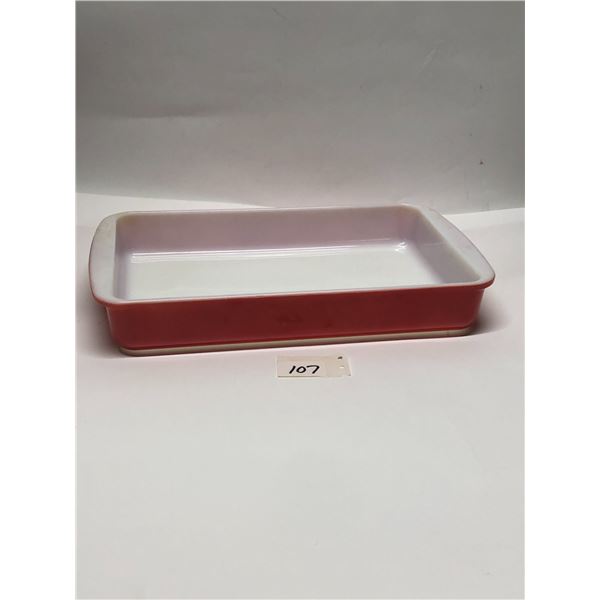 Pink Pyrex 2 Qt Lasagna Pan Baking 232 dish approx: 13.5"x7.75"