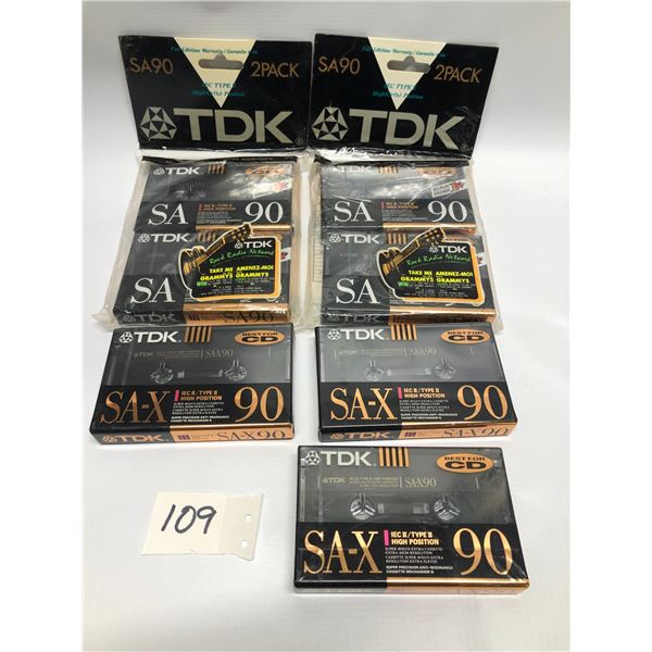 7 TDK Type II Blank Cassette Tapes New In Package