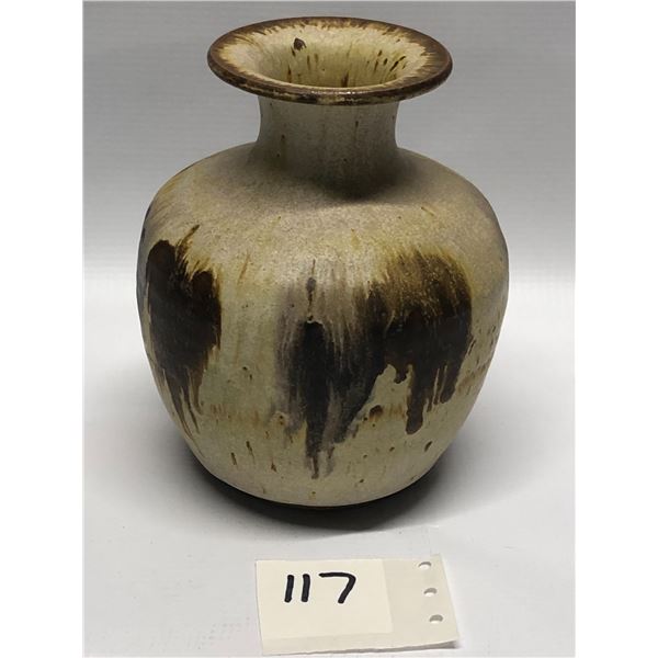 Small Ceramic wheel Thrown Vase approx: 5.5" Tall