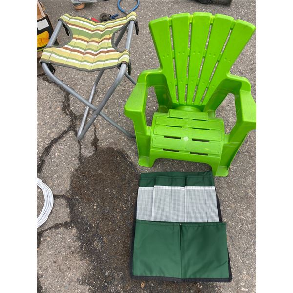 Kids chair, stool and organizer