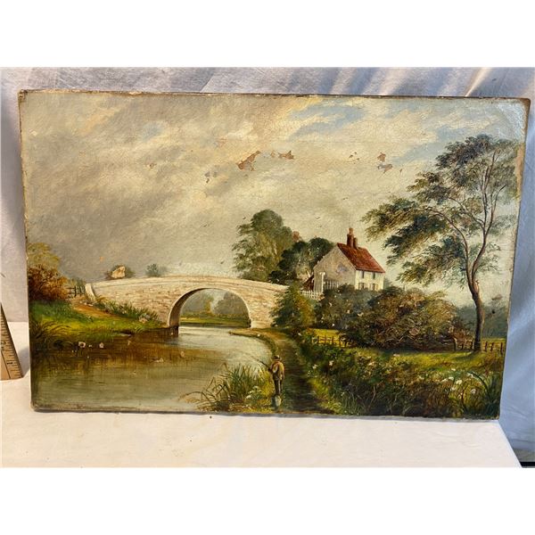 Fisherman canvas 18”x12”