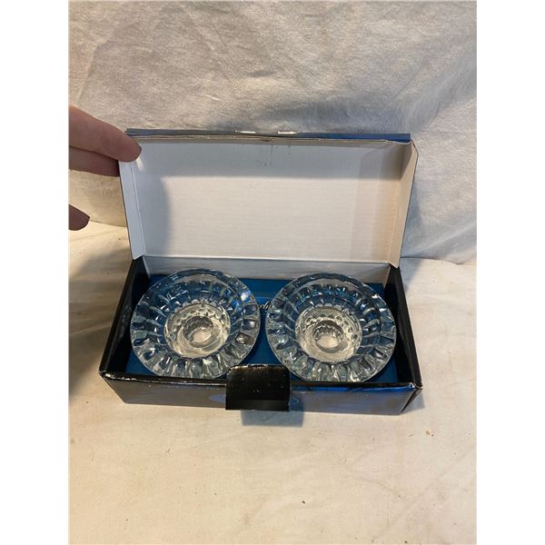 Crystal candle holder set