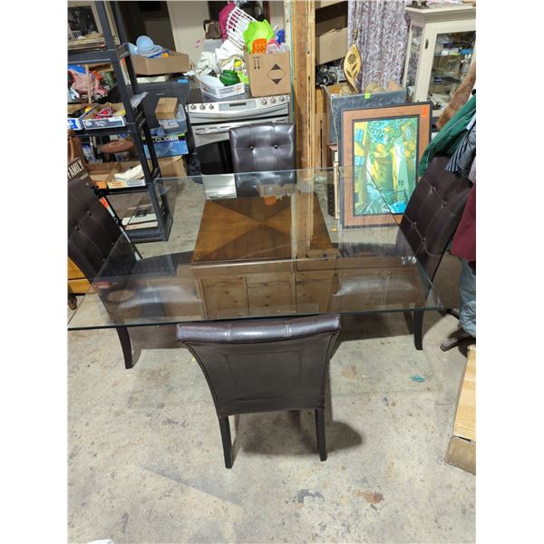 Glass Table and 4 chairs