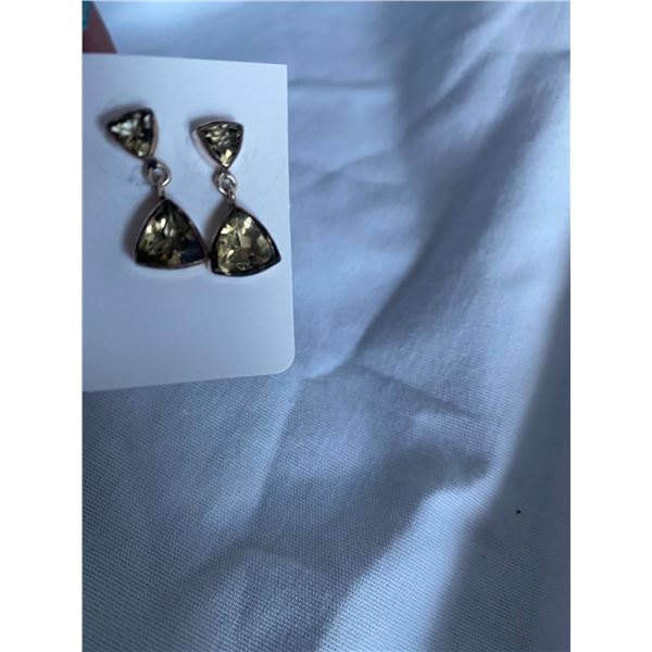 Sterling silver and citrine earrings