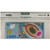 Image 2 : 1999 Romania, 2000 Lei Commemorativd Issue, S/N: 001A0256412 CGA Grading 64