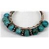 Image 3 : Sterling & Turquoise Bead Hoop Earrings