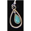 Image 5 : Sterling Turquoise Pendant Necklace & Earrings