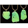 Image 2 : 9 Variscite Pendant Necklaces with Gold Filled Chains
