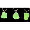 Image 3 : 9 Variscite Pendant Necklaces with Gold Filled Chains
