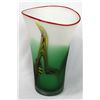 Image 1 : Beautiful Swirled Frosted Art Glass Vase