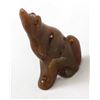 Image 1 : Zuni Root Beer Onyx Wolf Fetish by Fred Bowannie