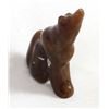Image 3 : Zuni Root Beer Onyx Wolf Fetish by Fred Bowannie